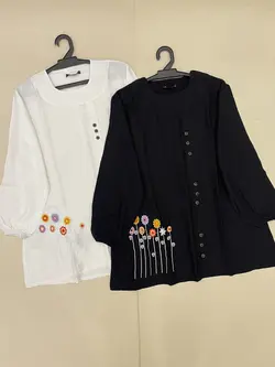 شومیز بلند گلدوزی طرح آبنبات