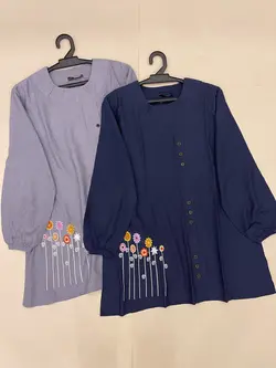 شومیز بلند گلدوزی طرح آبنبات