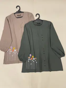 شومیز بلند گلدوزی طرح آبنبات