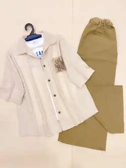 مانتو لینن جیب گلدوزی طرح کاکتوس مشکی