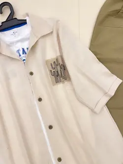 مانتو لینن جیب گلدوزی طرح کاکتوس مشکی