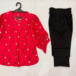 شومیز یقه زنجیری طرح قلب مینیاتوری