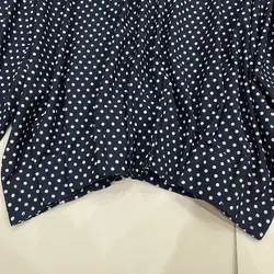 شومیز پانچ پایین پیله طرح خال خال سورمه ای