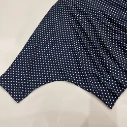 شومیز پانچ پایین پیله طرح خال خال سورمه ای