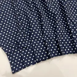 شومیز پانچ پایین پیله طرح خال خال سورمه ای