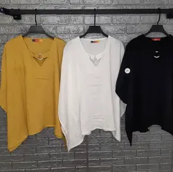 شومیز پانچ یقه هفت ساده