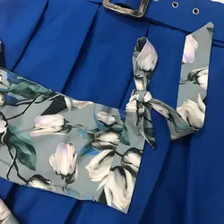 شومیز آستین گره ای طرح گل لاله