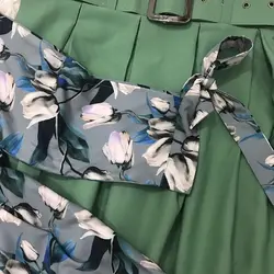 شومیز آستین گره ای طرح گل لاله