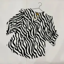 شومیز یقه کارتیه طرح زبرا