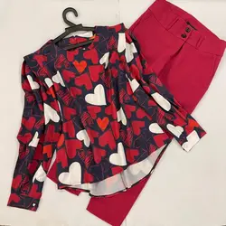 شومیز اسکاتلندی طرح قلب ولنتاین