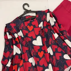 شومیز اسکاتلندی طرح قلب ولنتاین