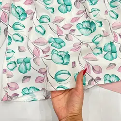 شومیز بلند یقه چین لاله سبز