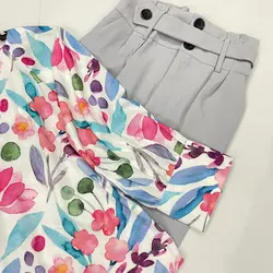 کیمونو طرح گل بهاری