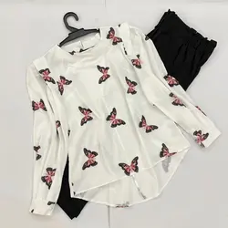 شومیز اسکاتلندی طرح پروانه