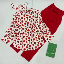 کیمونو طرح قلب اناری