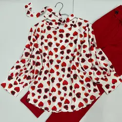 کیمونو طرح قلب اناری