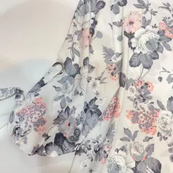 شومیز آستین واشری طرح گل محمدی