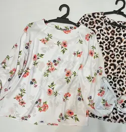 شومیز آستین واشری طرح گل انار