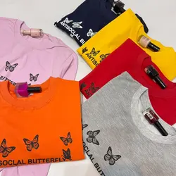 شومیز پاییزه دخترانه طرح پروانه