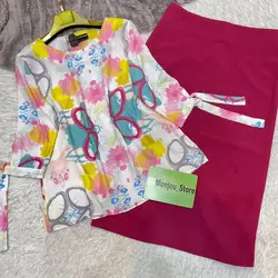 شومیز آستین بندی طرح بوم نقاشی