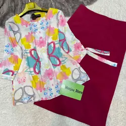 شومیز آستین بندی طرح بوم نقاشی