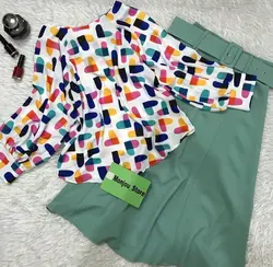 کیمونو طرح ال های رنگی