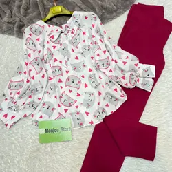 کیمونو طرح گربه سرخابی