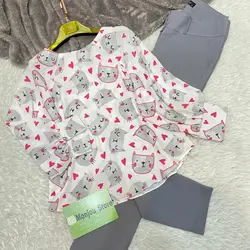 کیمونو طرح گربه سرخابی