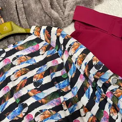 شومیز آستین واشری راه راه پر رنگی