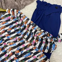 شومیز آستین واشری راه راه پر رنگی