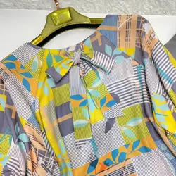 کیمونو طرح برگریزان زرد