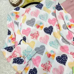 کیمونو طرح قلب آبرنگی