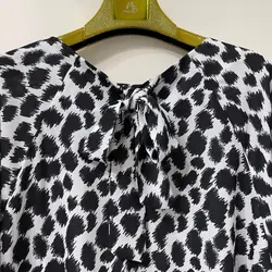 کیمونو مدل آستین کش طرح پلنگی مشکی