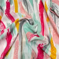 شومیز آستین پفی طرح آبرنگی