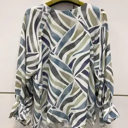 کیمونو فری سایز طرح خط سبز