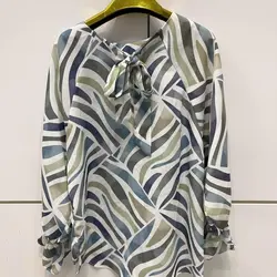 کیمونو فری سایز طرح خط سبز