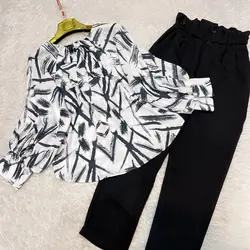 کیمونو طرح قلمو نقاشی مشکی