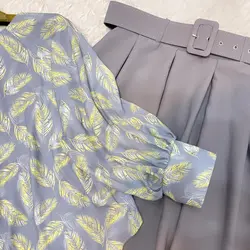 کیمونو طرح پر زرد