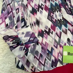 کیمونو طرح لوزی طوسی و سرخابی