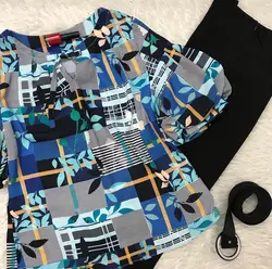 شومیز آستین فانوسی طرح برگریزان