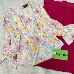 شومیز آستین کش طرح بته جقه