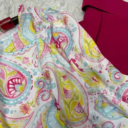 شومیز آستین کش طرح بته جقه