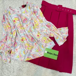 شومیز آستین کش طرح بته جقه