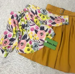 کیمونو طرح گل نیلوفر زرد