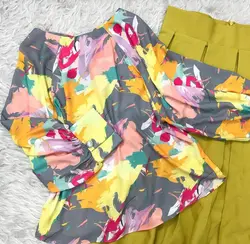 کیمونو طرح ابر و بادی