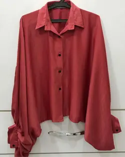 شومیز آستین فیلی جلو دکمه