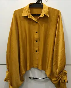 شومیز آستین فیلی جلو دکمه