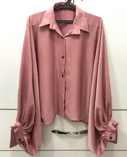 شومیز آستین فیلی جلو دکمه