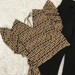 تاپ یقه هفت طرح ورساچه