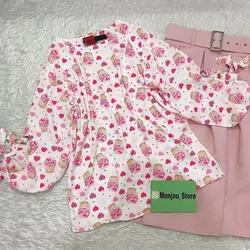 شومیز آستین واشری طرح کاپ کیک